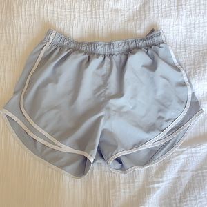 Nike Dri Fit Gray White Running Shorts Size Large